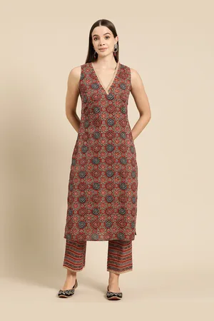 anayna Women Ethnic Motifs Printed Regular Kurta with Trousers