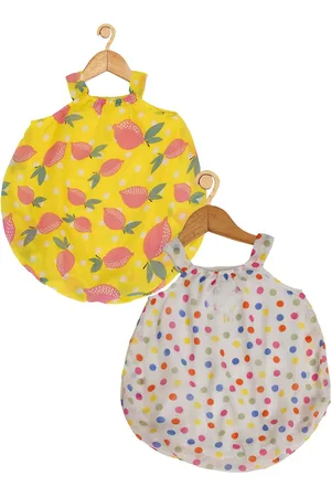 Creative Infant Girls Pack of 2 Printed Rompers