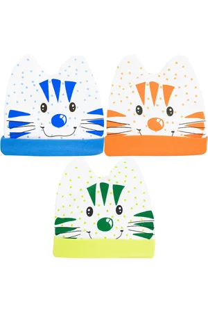 BAESD Infant Kids Pack of 3 Cotton Printed Beanie