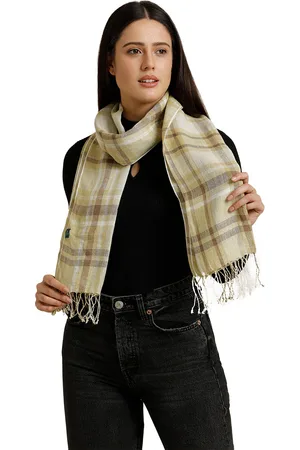 Linen Club Unisex Checked Pure Linen Stole
