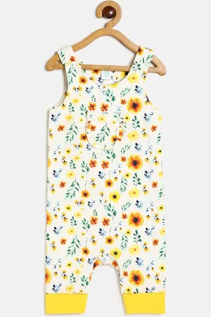 MINI KLUB Infant Girls Floral Printed Sleeveless Rompers
