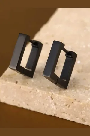 Salty Men Geometric Shaped Hoop Earrings