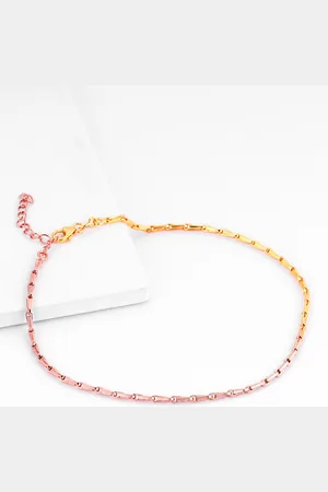 GIVA Set Of 2 925 Sterling Silver Rose Gold-Plated Anklets