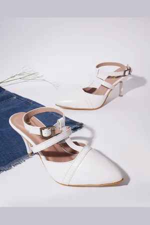 JM Looks Pointed Toe Slim Heeled Mary Janes
