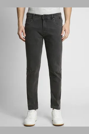 Peter England Men Classic Tapered Fit Slash Knee Jeans