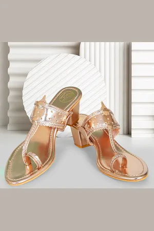 MEHNAM Textured One Toe Block Heels