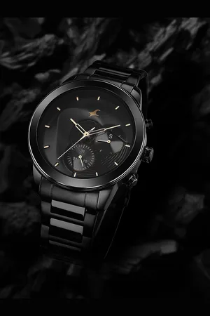 Fastrack watches for men black online chain