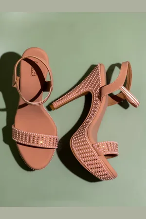 Buy Now Women Black Embellished Platform Heels – Inc5 Shoes