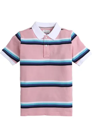 BAESD Boys Striped Polo Collar Short Sleeves Cotton Regular T-shirt