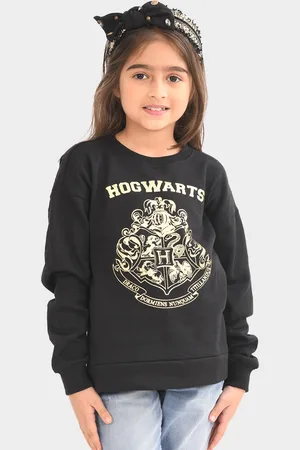 BONKIDS Girls Graphic Printed Cotton Pullover Sweatshirt