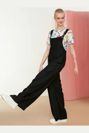 Trendyol Women Ankle-Length Straight Leg Dungarees