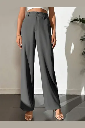 Broadstar Women Smart Loose Fit High-Rise Parallel Trouser
