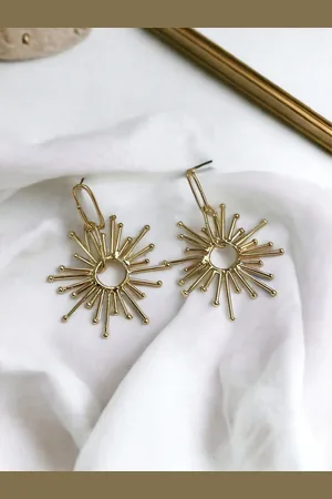 ISHKAARA Gold-Plated Contemporary Drop Earrings