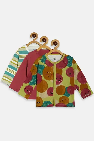 MINI KLUB Boys Pack Of 3 Printed Round Neck Long Sleeves Cotton T-shirt