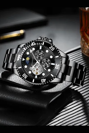 Giordano Men Stainless Steel Bracelet Style Straps Analogue Automatic Watch GZ-50083-44