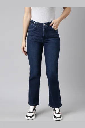 SHOWOFF Women Jean Straight Fit Light Fade Clean Look Stretchable Denim Jeans