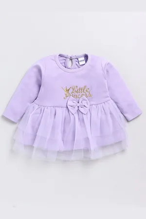 Moms Love Infant Girls Typography Embroidered Fit & Flare Dress