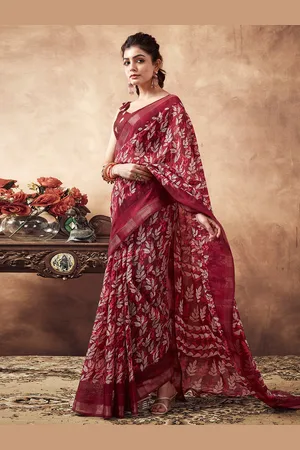 Kalini Ethnic Motifs Printed Zari Bagh Saree