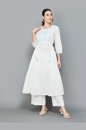 Lifestyle Geometric Printed Pure Cotton Anarkali Kurta