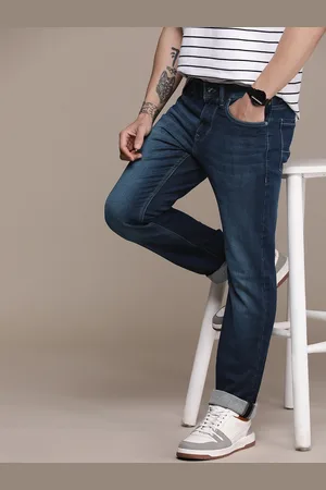 Nautica Men Blue Straight Fit Light Fade Stretchable Jeans