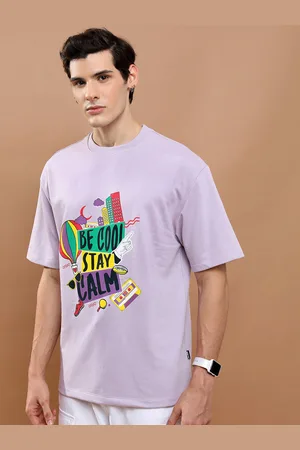 Highlander Unisex Typography Printed Applique Drop-Shoulder Oversized T-shirt