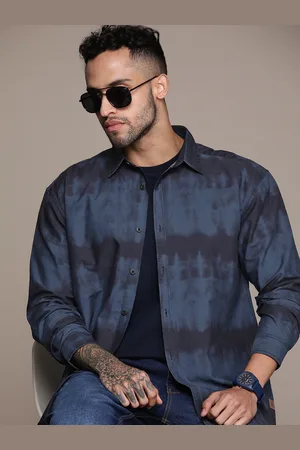 Roadster The Lifestyle Co. Tie & Dye Pure Cotton Relaxed Fit Shirt