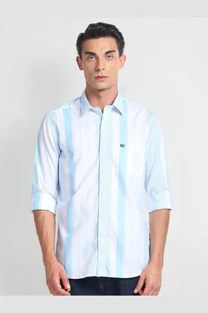 Arrow Slim Fit Long Sleeves Cotton Opaque Striped Casual Shirt
