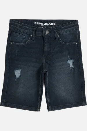 Pepe Jeans Boys Washed Slim Fit Pure Cotton Denim Shorts
