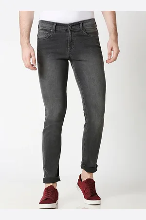 High Star Men Slim Fit Mid-Rise Light Fade Clean Look Stretchable Jeans