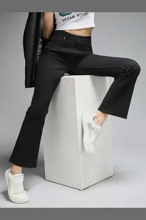 High Star Women Bootcut Mid-Rise Dark Shade Clean Look Stretchable Jeans