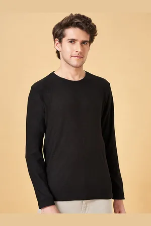 Pantaloons Long Sleeves Round Neck Slim Fit T-shirt
