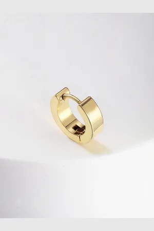 Peora Men Gold-Toned Contemporary Studs