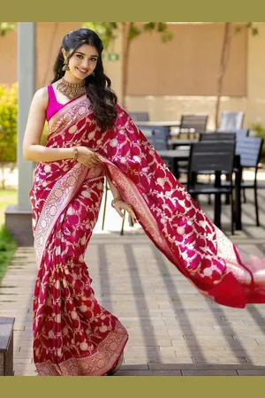 Kalini Ethnic Motifs Zari Banarasi Saree