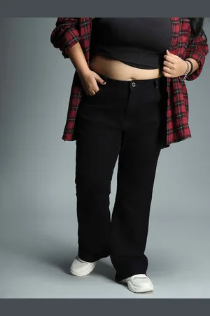 High Star Women Plus Size Bootcut High-Rise Stretchable Jeans