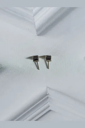Salty Men Stone Studded Square Studs Earrings