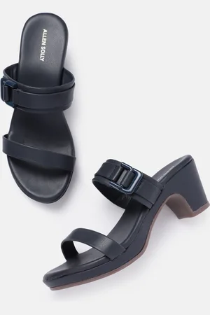 Allen Solly Open-Toe Block Heels with Buckle Detail