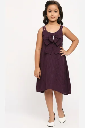 GUFRINA Girls Striped Bow Detailed A-Line Dress