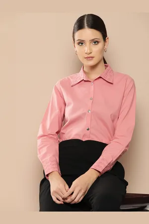 Chemistry Embroidered Detail Pure Cotton Semi Formal Shirt