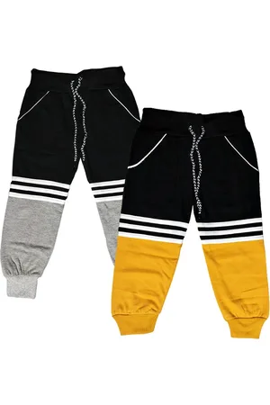 BAESD Infants Pack Of 2 Coloblocked Pure Cotton Joggers
