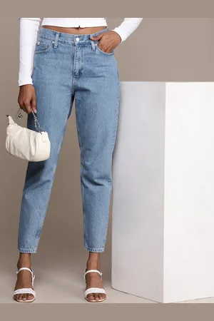 Calvin Klein Women Pure Cotton Mom Fit Jeans
