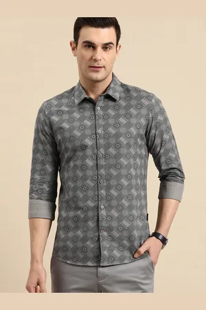 Being Human Ethnic Print Slim Fit Pure Cotton Shirt