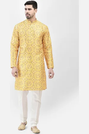 SG LEMAN Ethnic Motifs Printed Mandarin Collar Straight Kurta With Pyjamas
