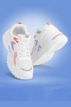CASSIEY Women Textured Lightweight Lace-Up Running Shoes
