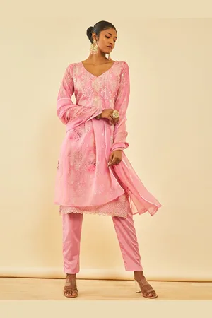 Soch Embellished Organza Unstitched Dress Material