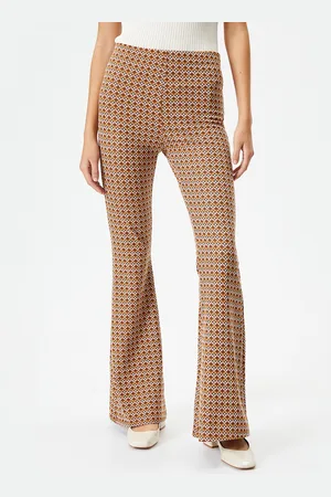 Koton Women Floral Printed Bootcut Trousers