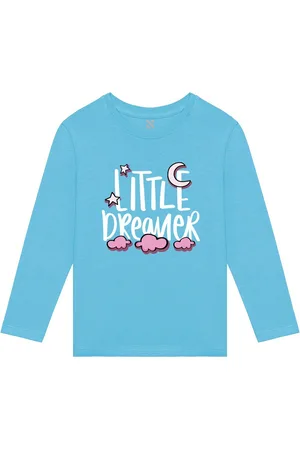 BAESD Girls Long Sleeves Round Neck Applique Cotton Casual T-shirt