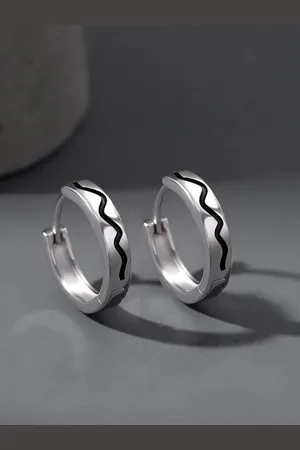 Salty Men Circular Hoop Earrings