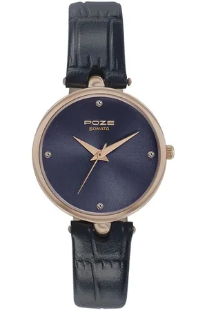 Sonata Poze Women Leather Bracelet Style Straps Analogue Watch SP80010WL01