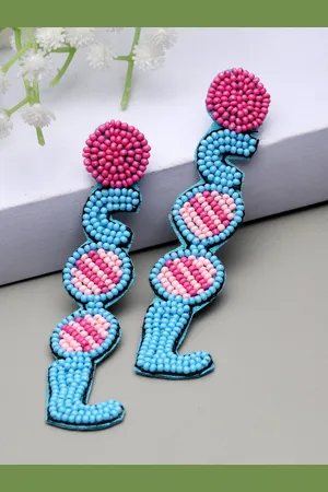 Anekaant Beaded Quirky Drop Earrings