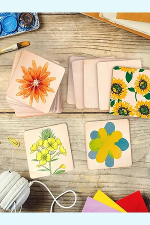 BS AMOR Kids Set Of 10 Diy Wooden Boards DIY Art & Craft Kits